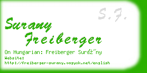 surany freiberger business card